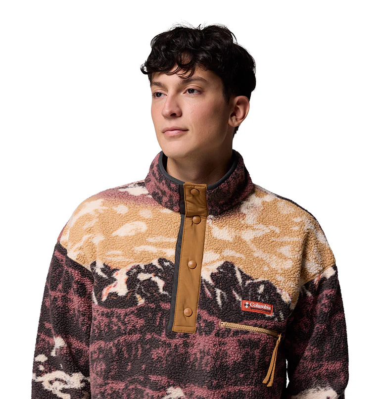 Men's Helvetia II Printed Half Snap Printed Fleece Pullover - Image 5