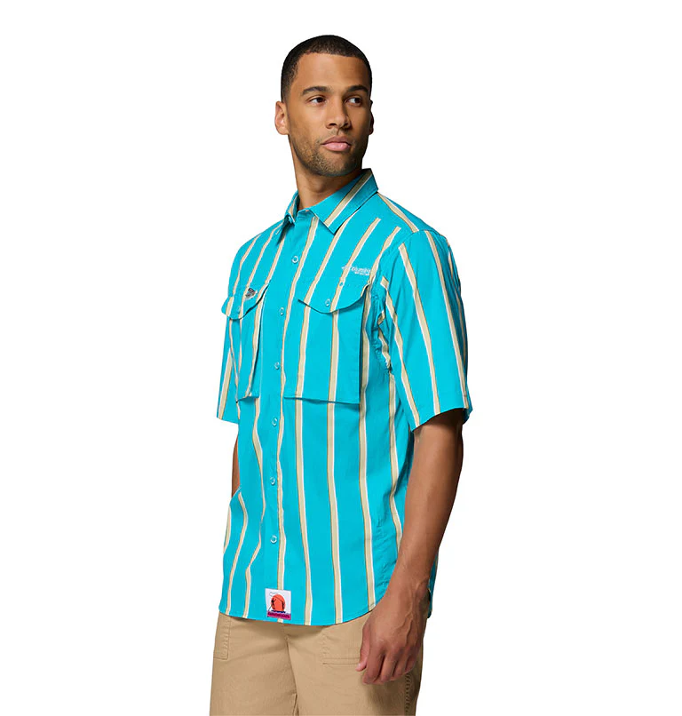Men's PFG Bonefish Flats Printed Short Sleeve Shirt - Image 4