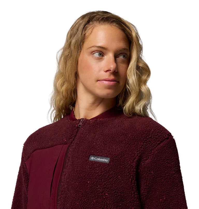 Women's Stellar Path Fleece Bomber Full Zip Jacket - Image 5